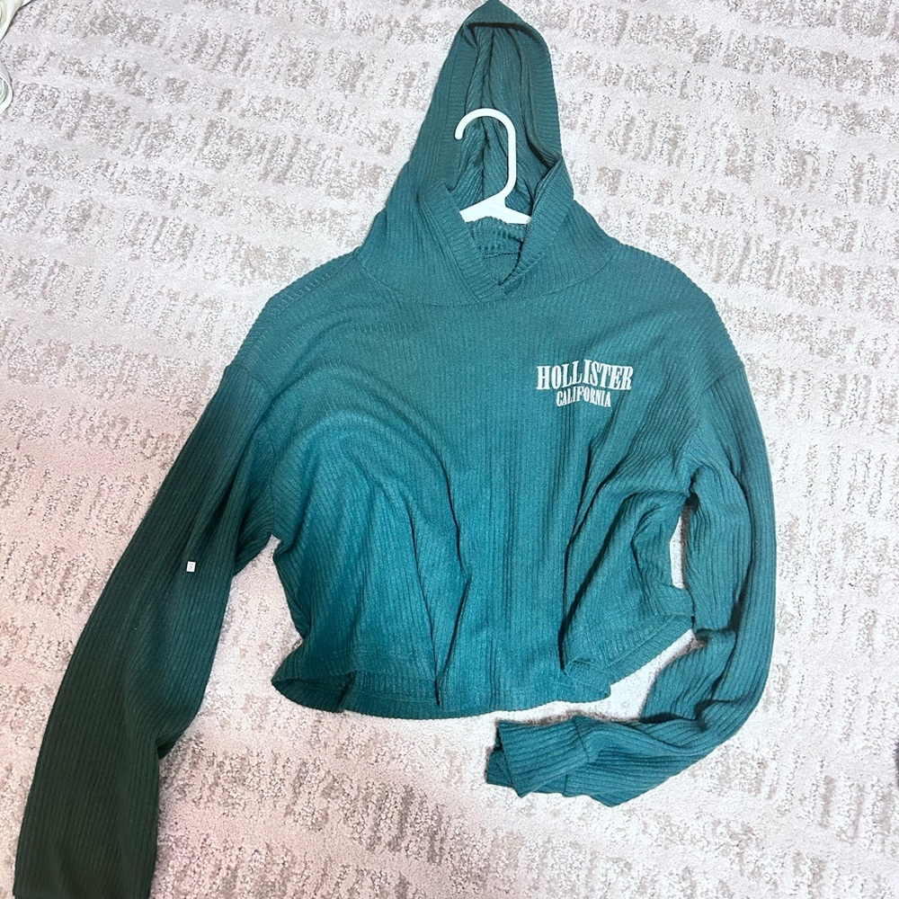 Dark green long sleeve with hood